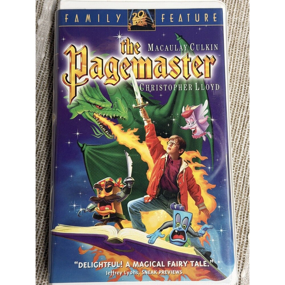 The Pagemaster VHS Tape 1995 Clamshell Macaulay Culkin Christopher Lloyd Vintage